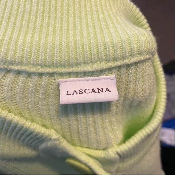 LASCANA Lime Green Pullover Sweater with button front detail - Picture 10 of 10
